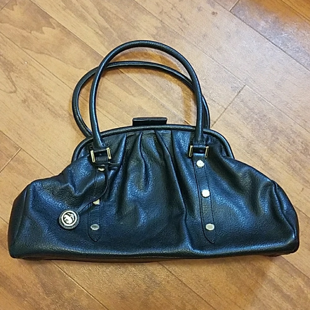 Brooks Brothers Black Leather Handbag